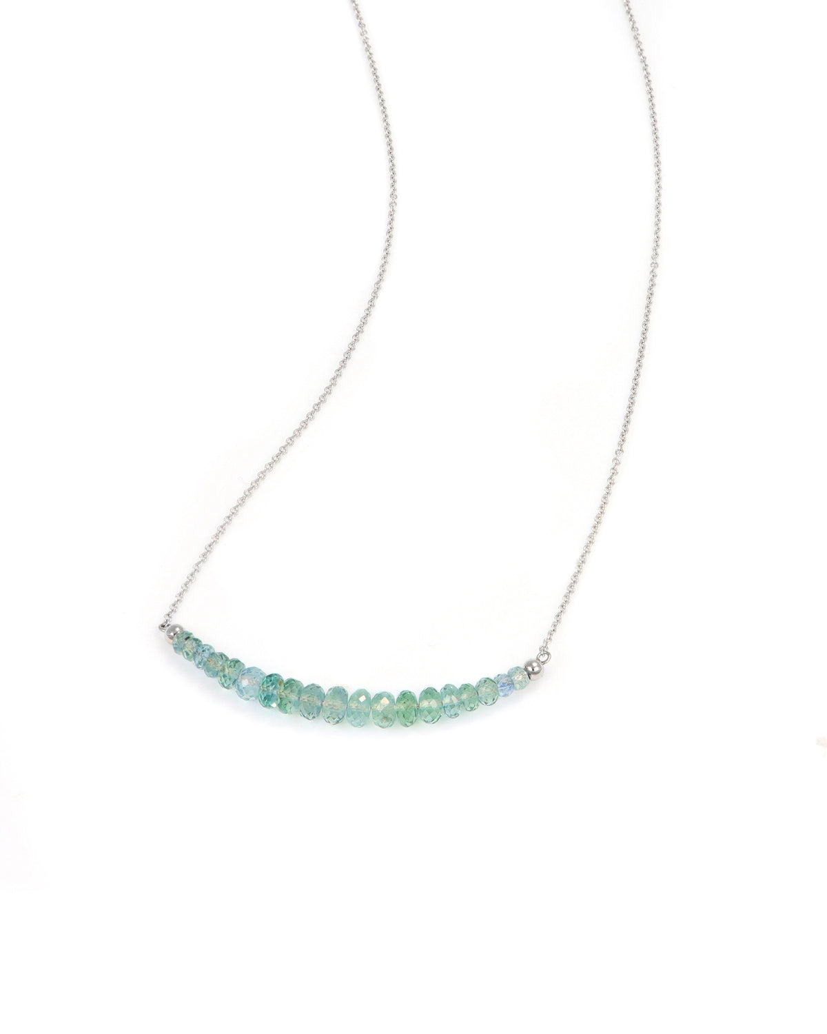 Montana Sapphire Bead Bar Necklace