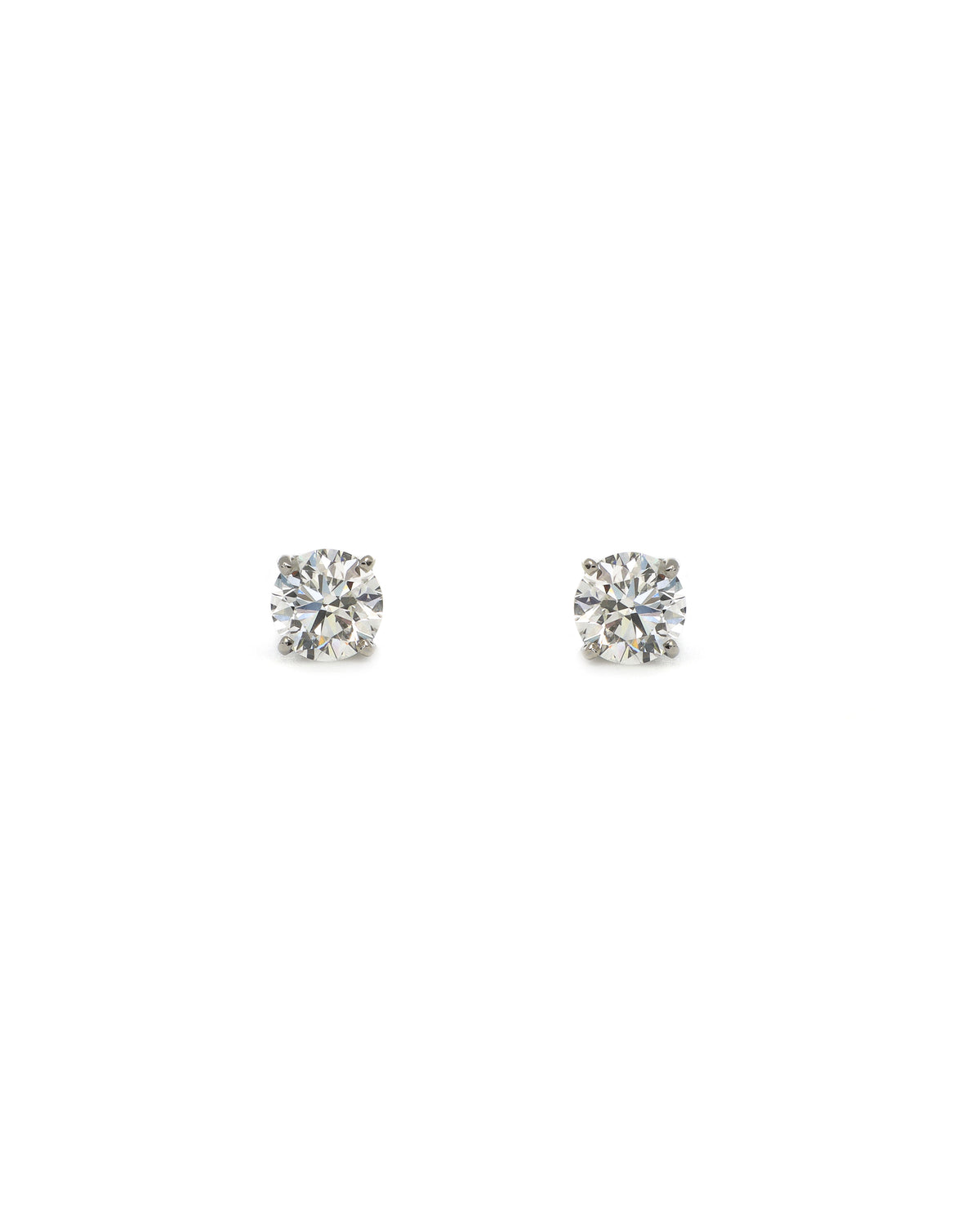 1.80ct 14K White Gold Natural Diamond Studs