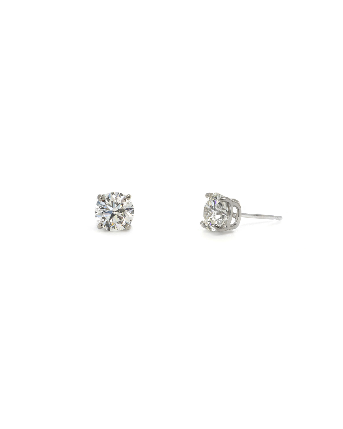 1.80ct 14K White Gold Natural Diamond Studs