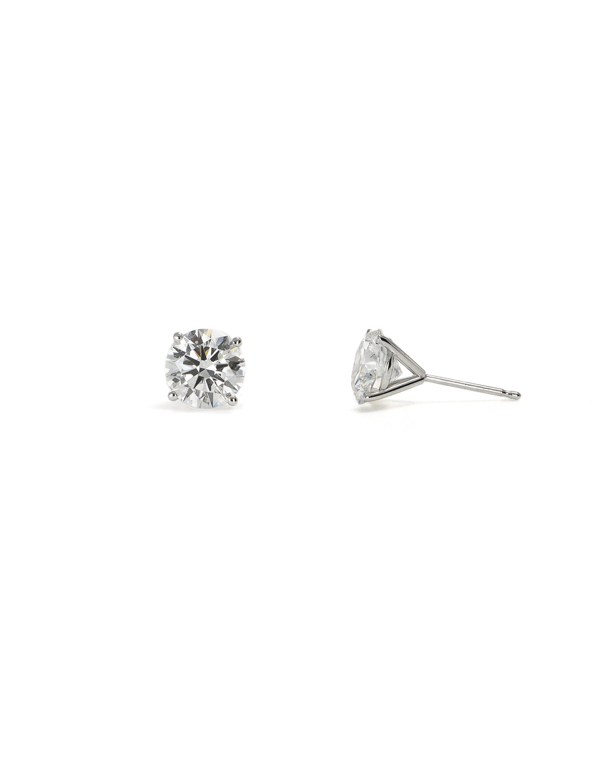 3ctw Lab Grown Diamond And White Gold Studs