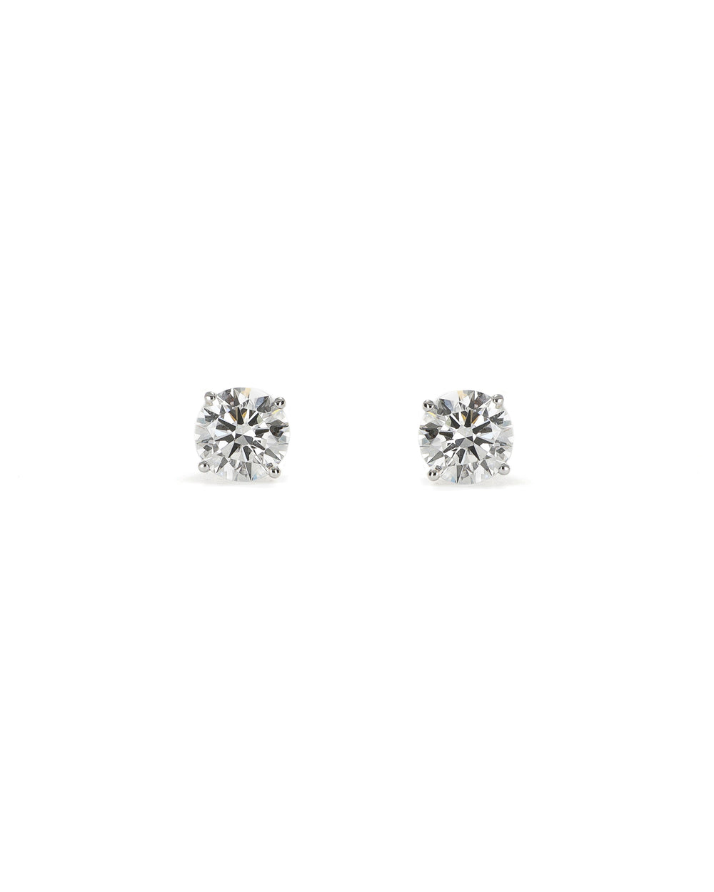 3ctw Lab Grown Diamond And White Gold Studs