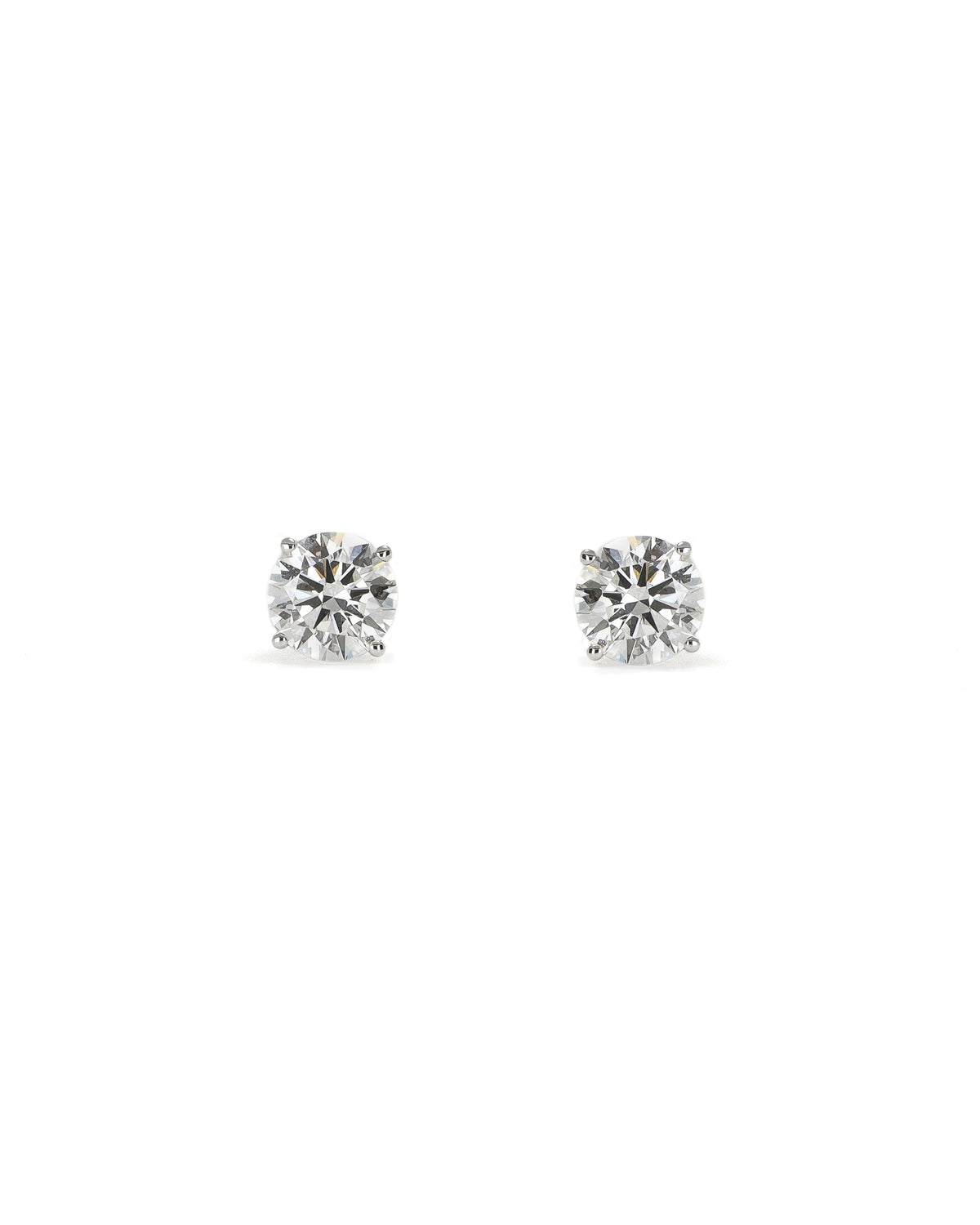 3ctw Lab Grown Diamond And White Gold Studs