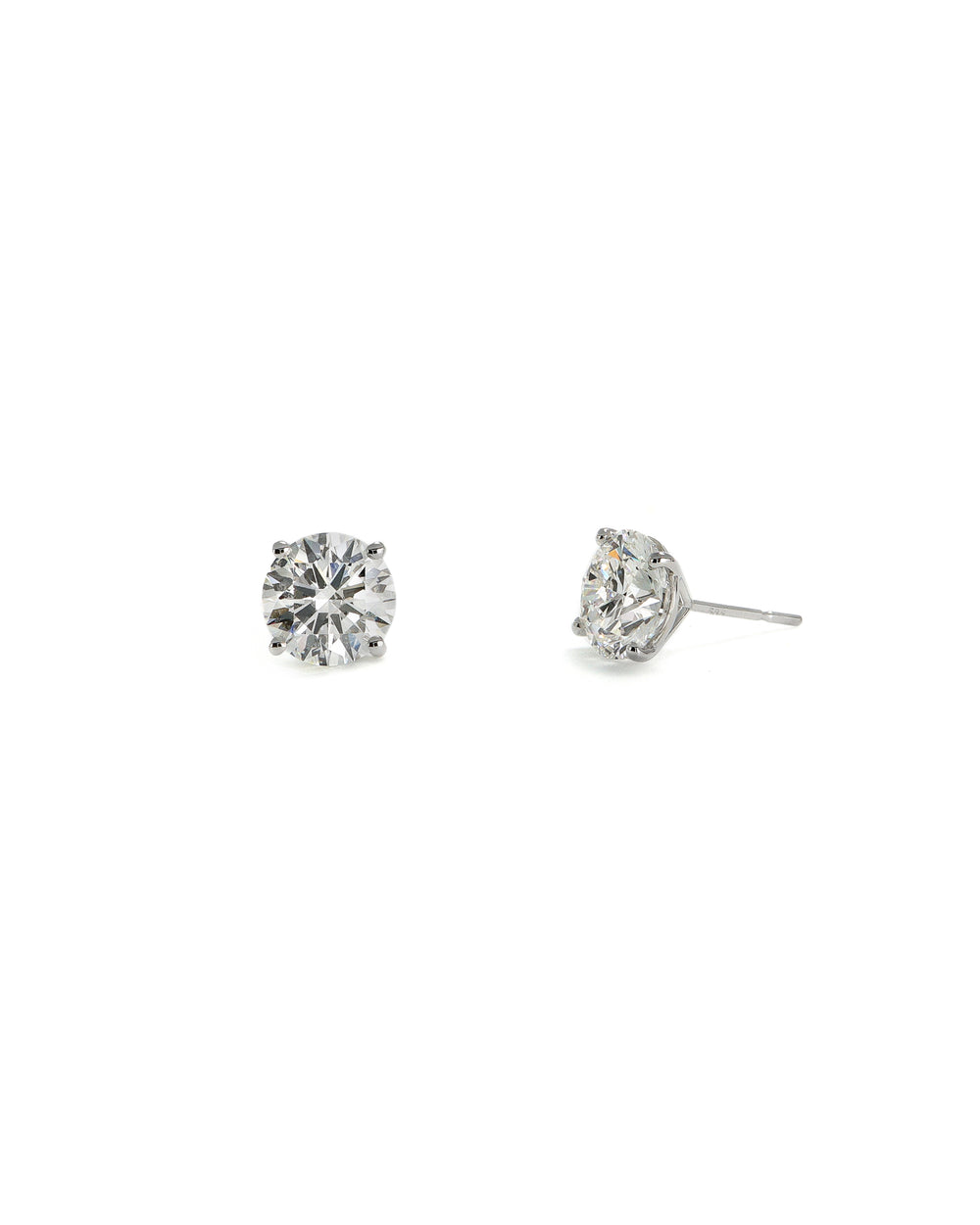 4ctw Lab Grown Diamond And White Gold Studs