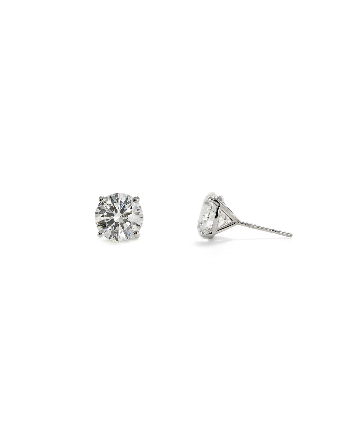 4ctw Lab Grown Diamond And White Gold Studs