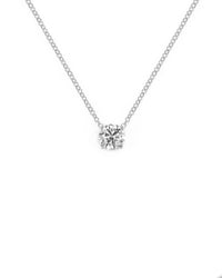 0.50ct Lab Diamond Solitaire White Gold Necklaces