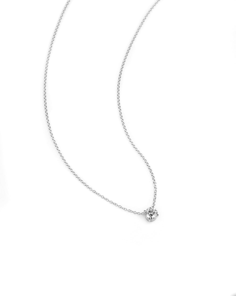 0.50ct Lab Diamond Solitaire White Gold Necklace