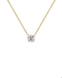 0.50ct Lab Diamond Solitaire Yellow Gold Necklaces