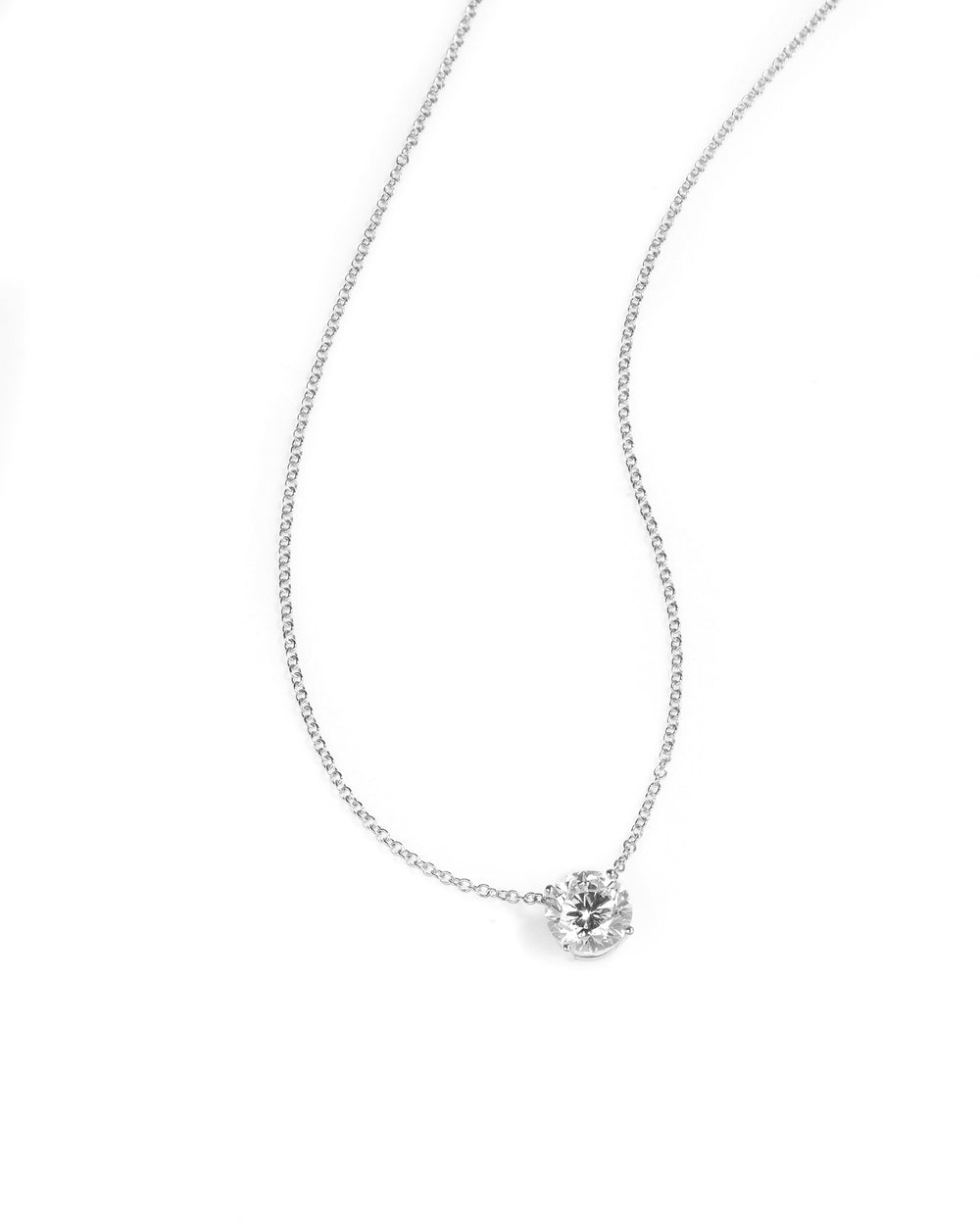 1.50ct Lab Diamond Solitaire White Gold Necklace