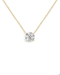 1.50ct Lab Diamond Solitaire Yellow Gold Necklaces