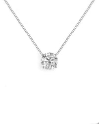 2ct Lab Diamond Solitaire White Gold Necklaces