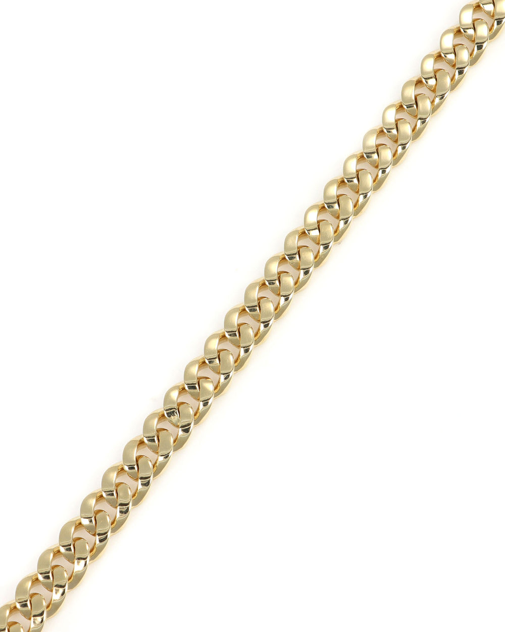 Solid 18k Yellow Gold Cuban Curb Chain