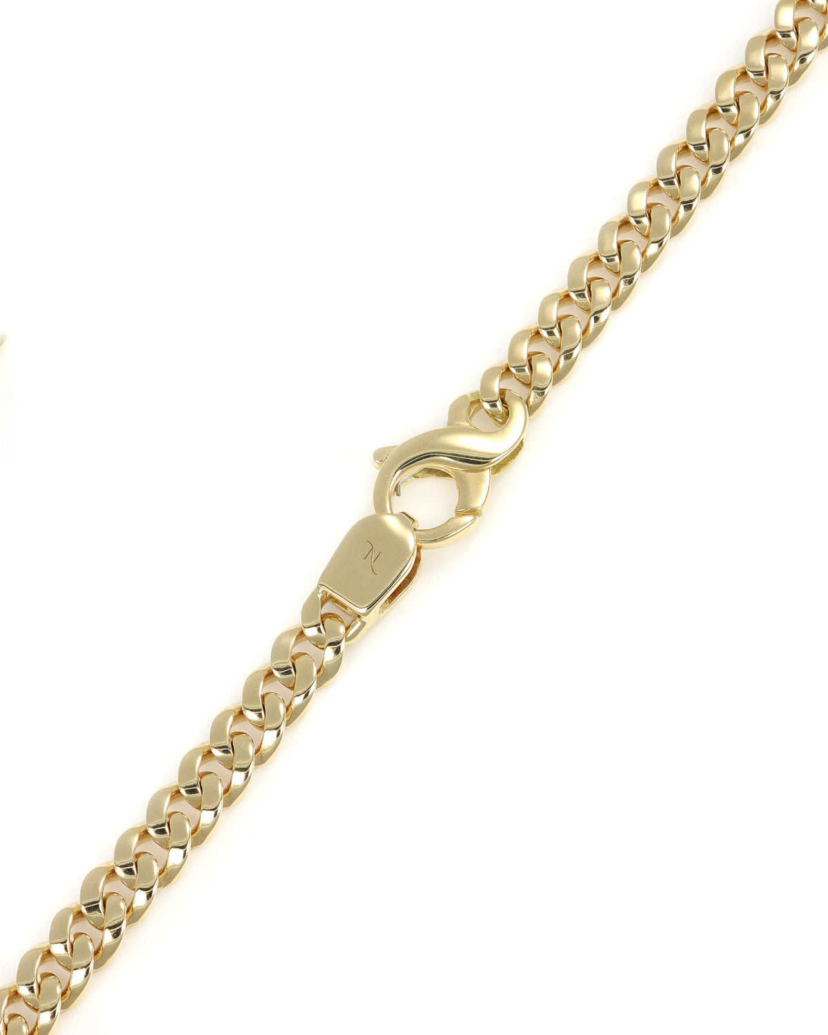 Solid 18k Yellow Gold Cuban Curb Chain