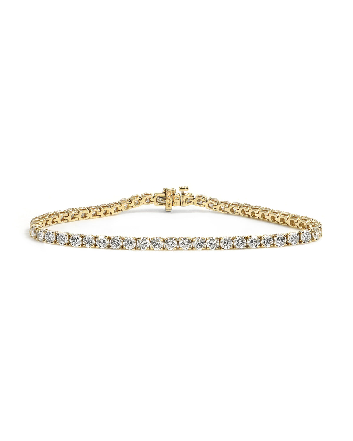 7ct Yellow Gold Tennis Bracelet