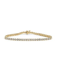 7ct Yellow Gold Tennis Bracelet