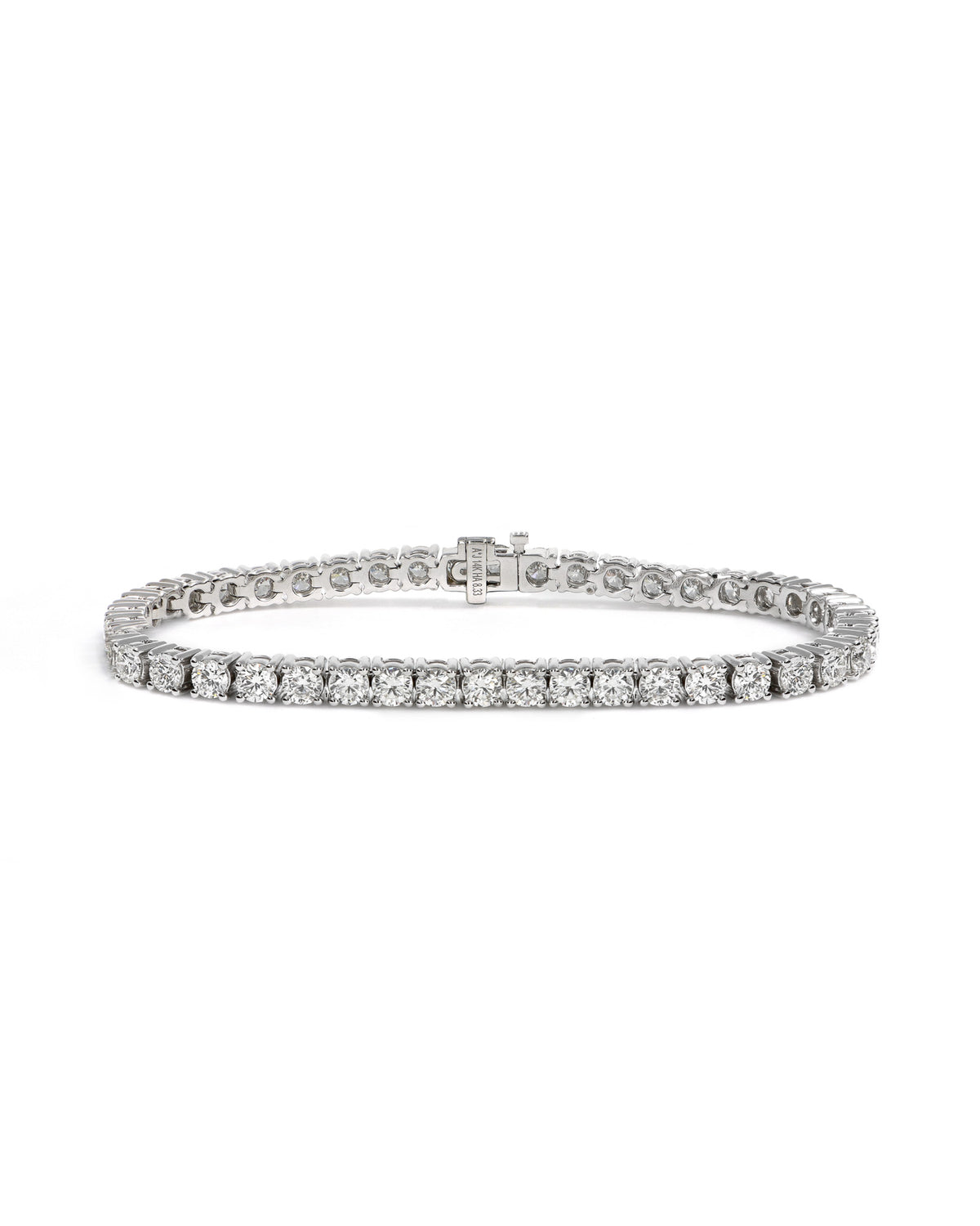 8.33ctw Natural Diamond White Gold Tennis Bracelet