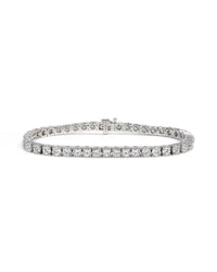 8.33ctw Natural Diamond White Gold Tennis Bracelet
