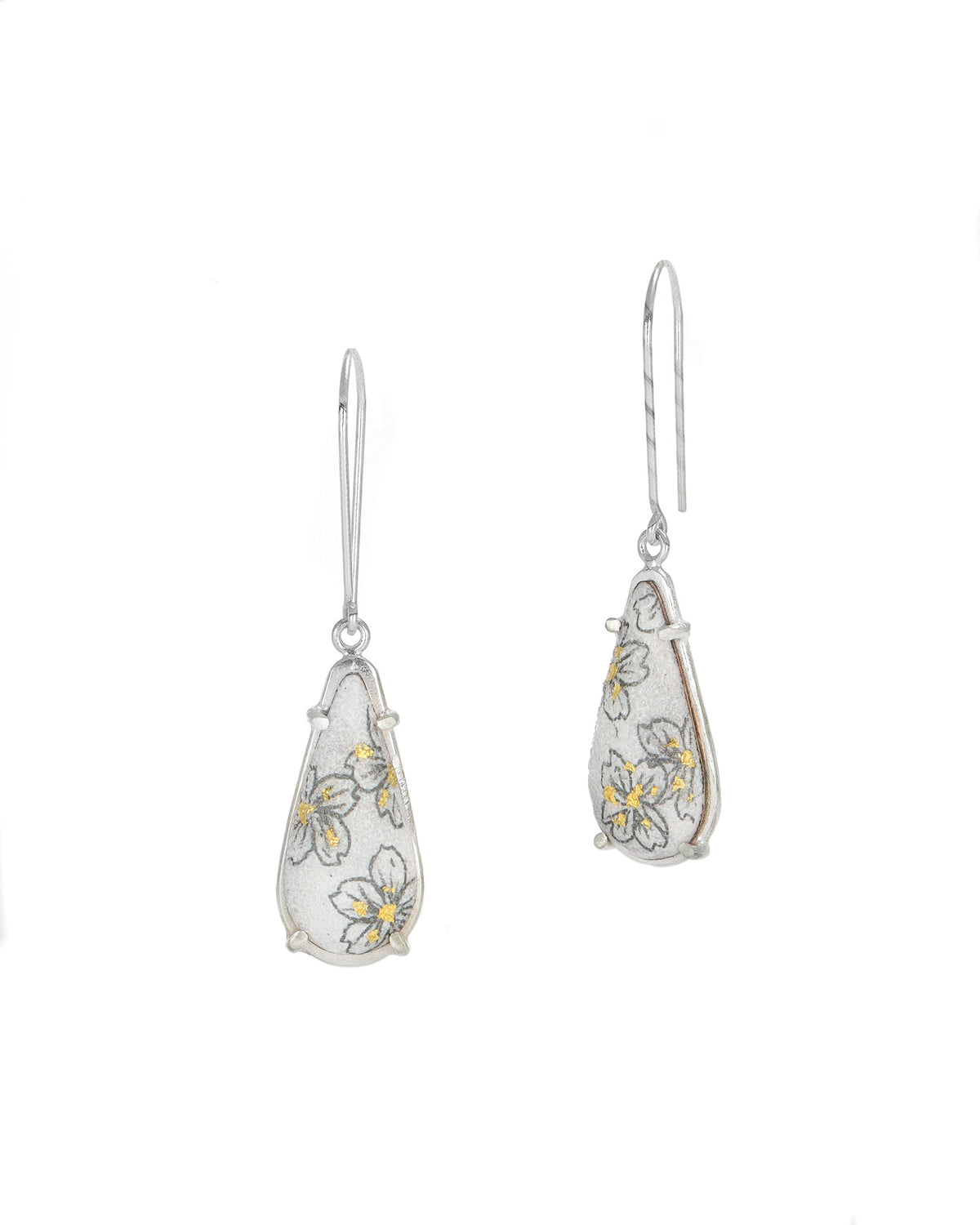 Cherry Blossom Teardrop Dangles