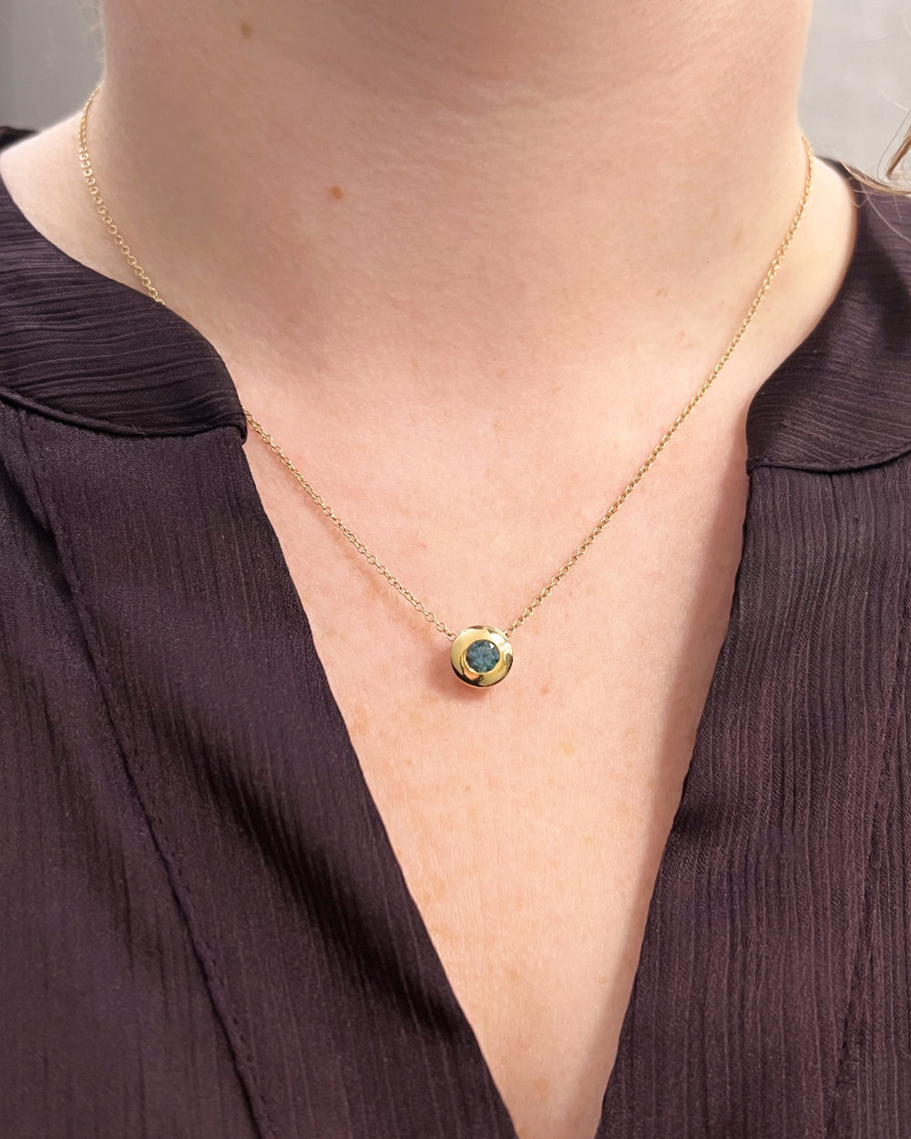 Montana Sapphire Slide Pendant