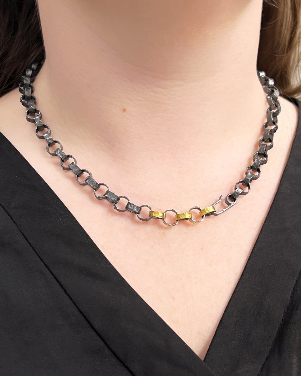Hammered Link Necklace