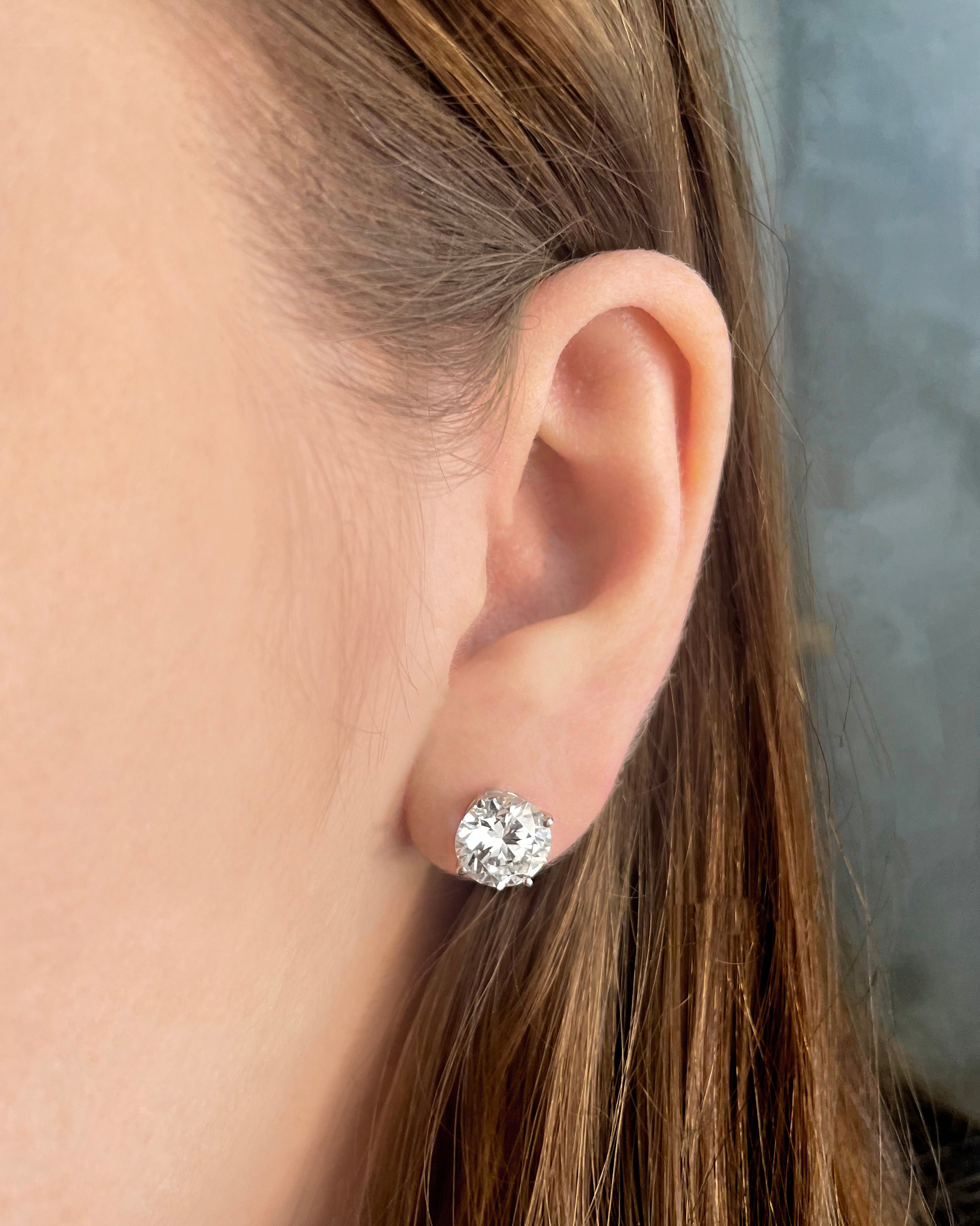 5ctw Certified Lab Diamond Stud Earrings