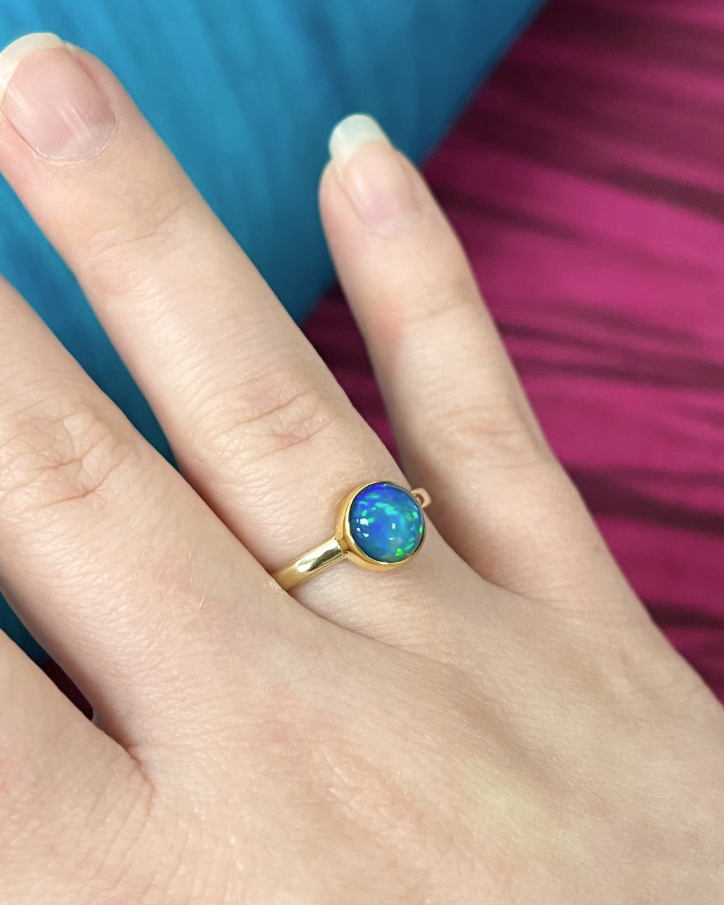 Round Opal Ring