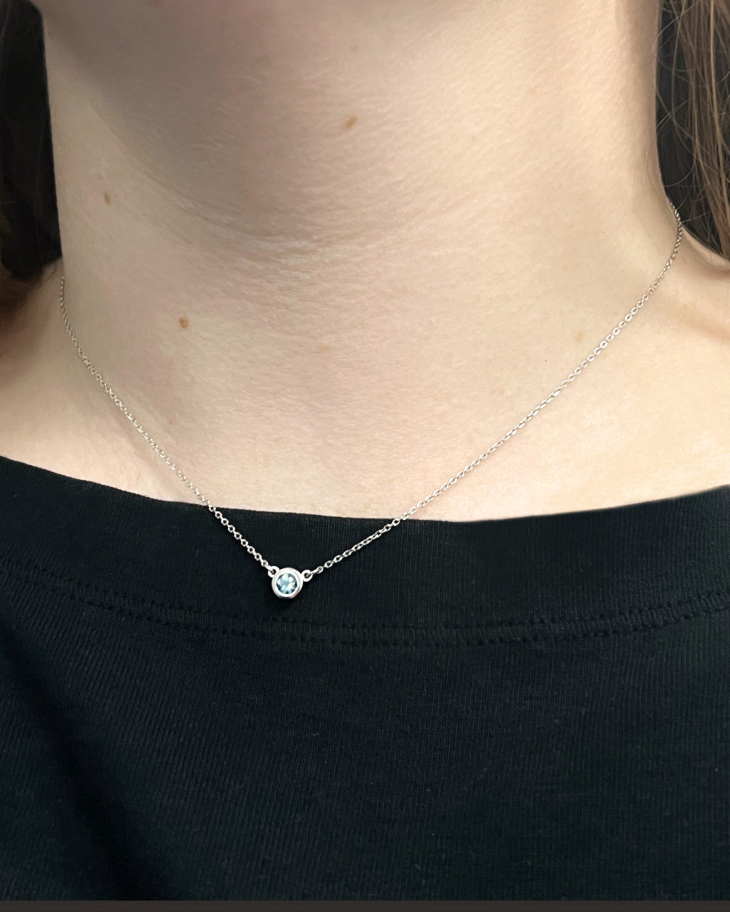 Dainty Aquamarine Necklace