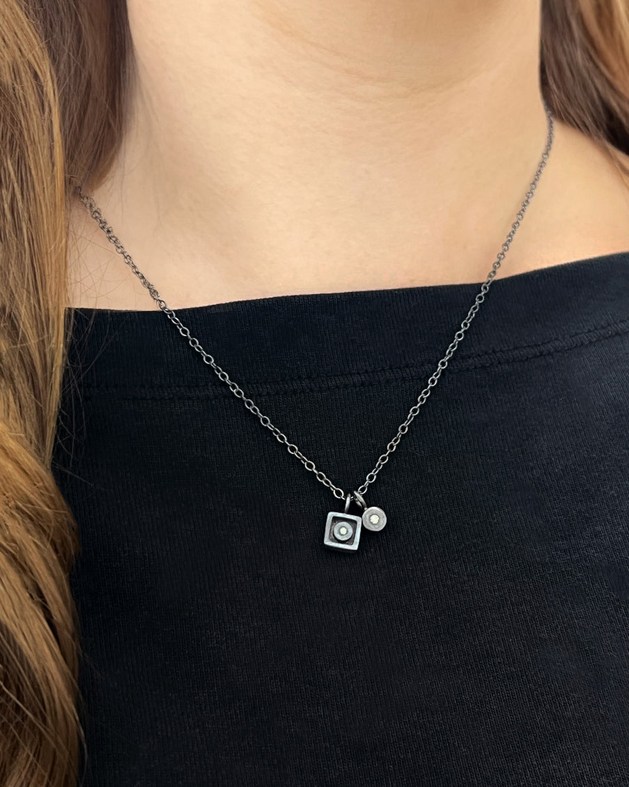 Square and Dot Necklace