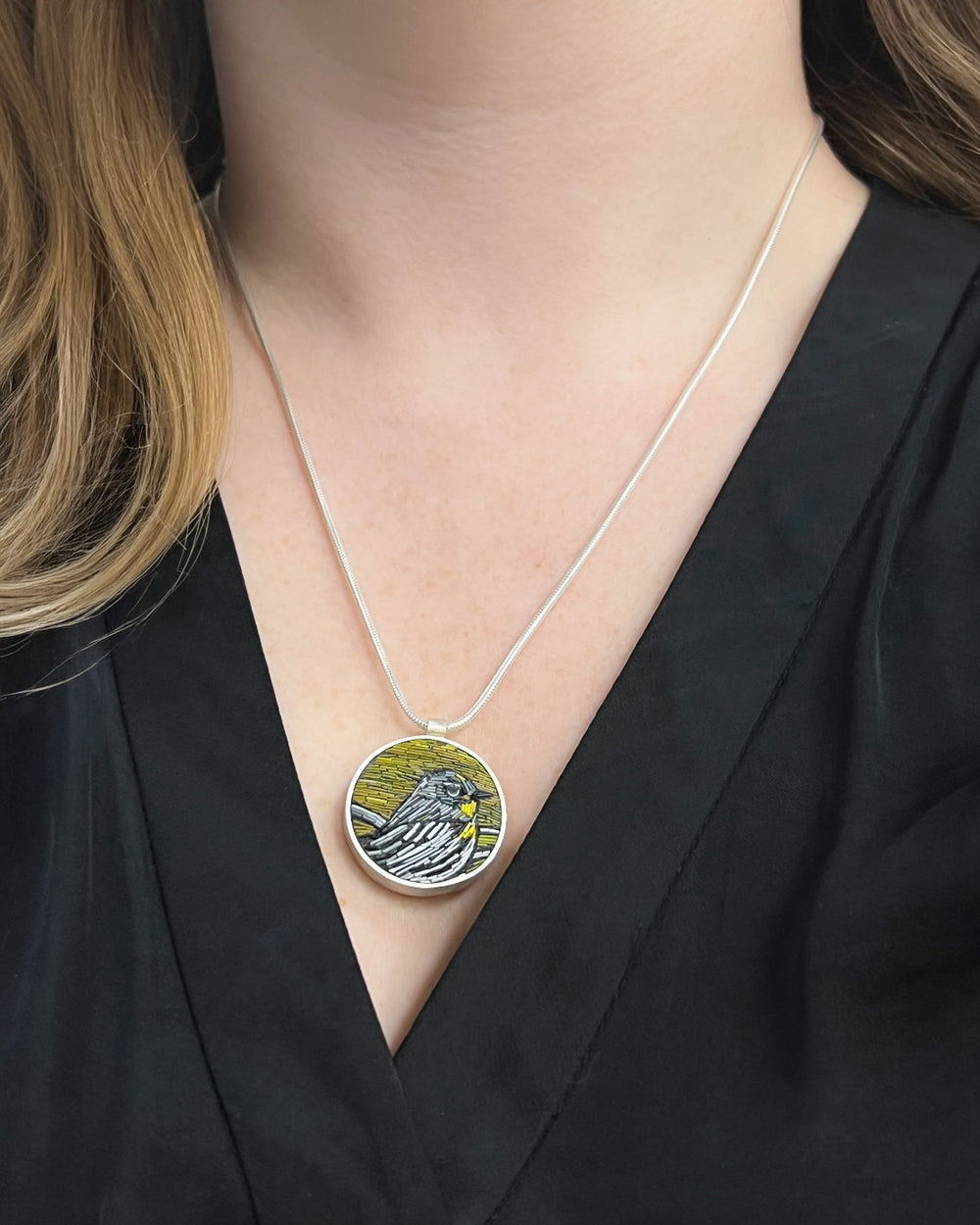Yellow-Rumped Warbler Pendant