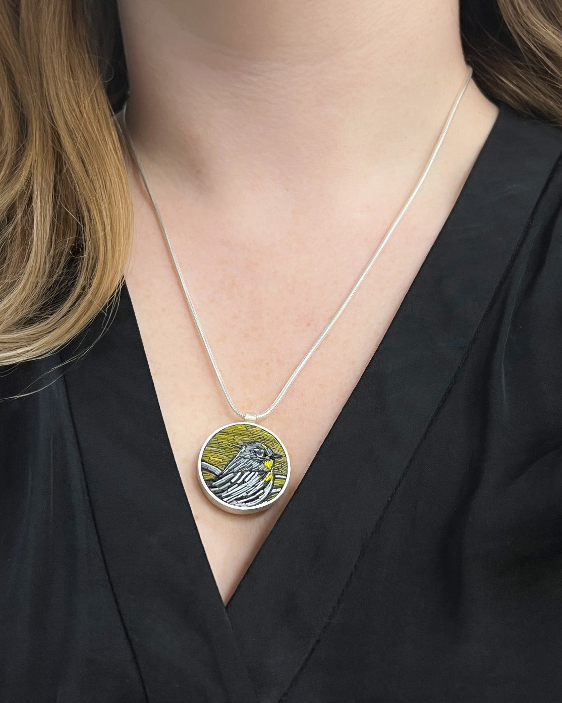 Yellow-Rumped Warbler Pendant