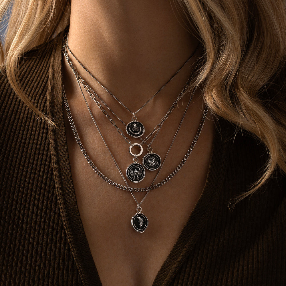 Lotus Flower Diamond Talisman Necklace