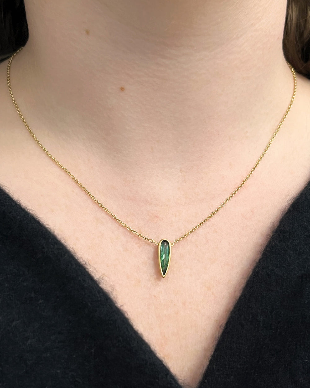 Elongated Tourmaline Necklace