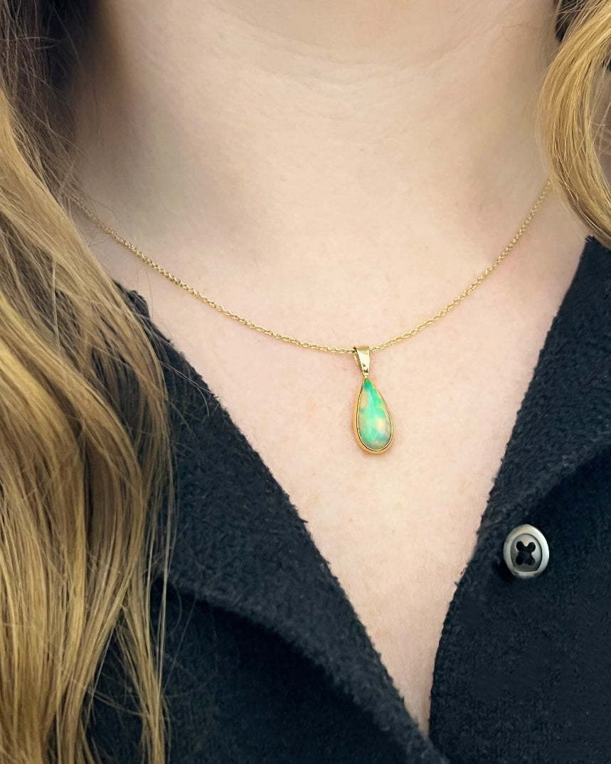 Drop Opal Pendant