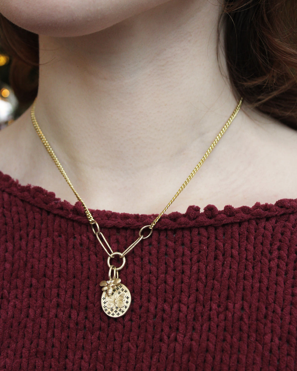 Diamond Baby Bee Charm Eyes & Belly