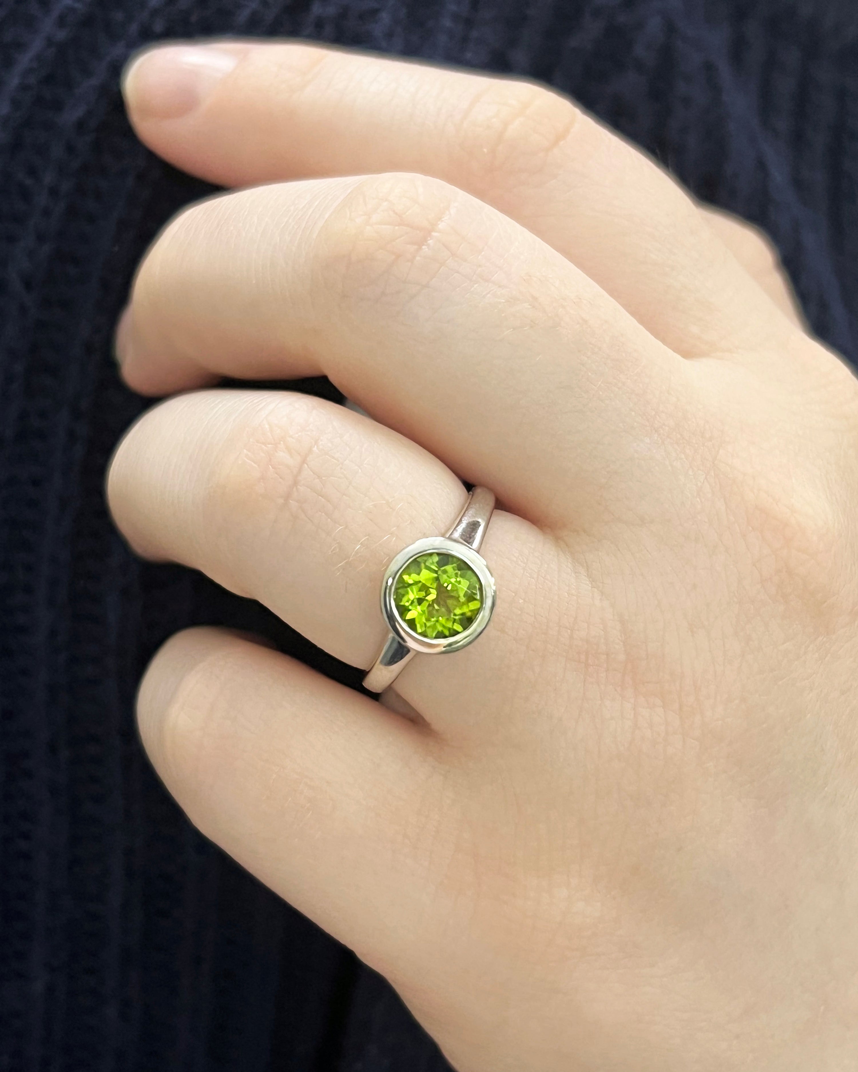 Bezel Peridot Ring