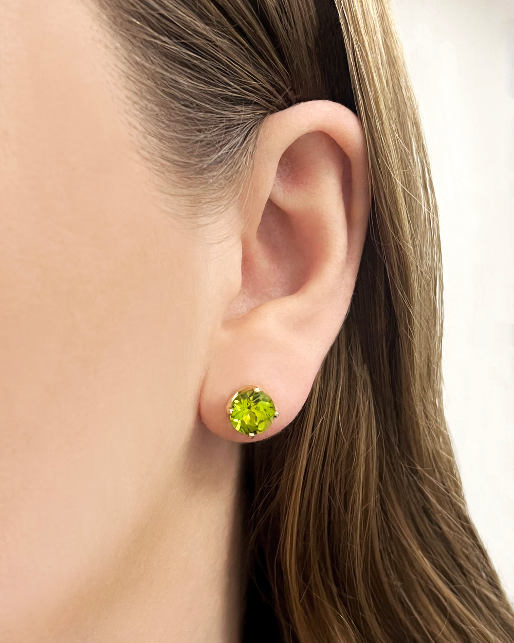 Peridot Stud Earrings