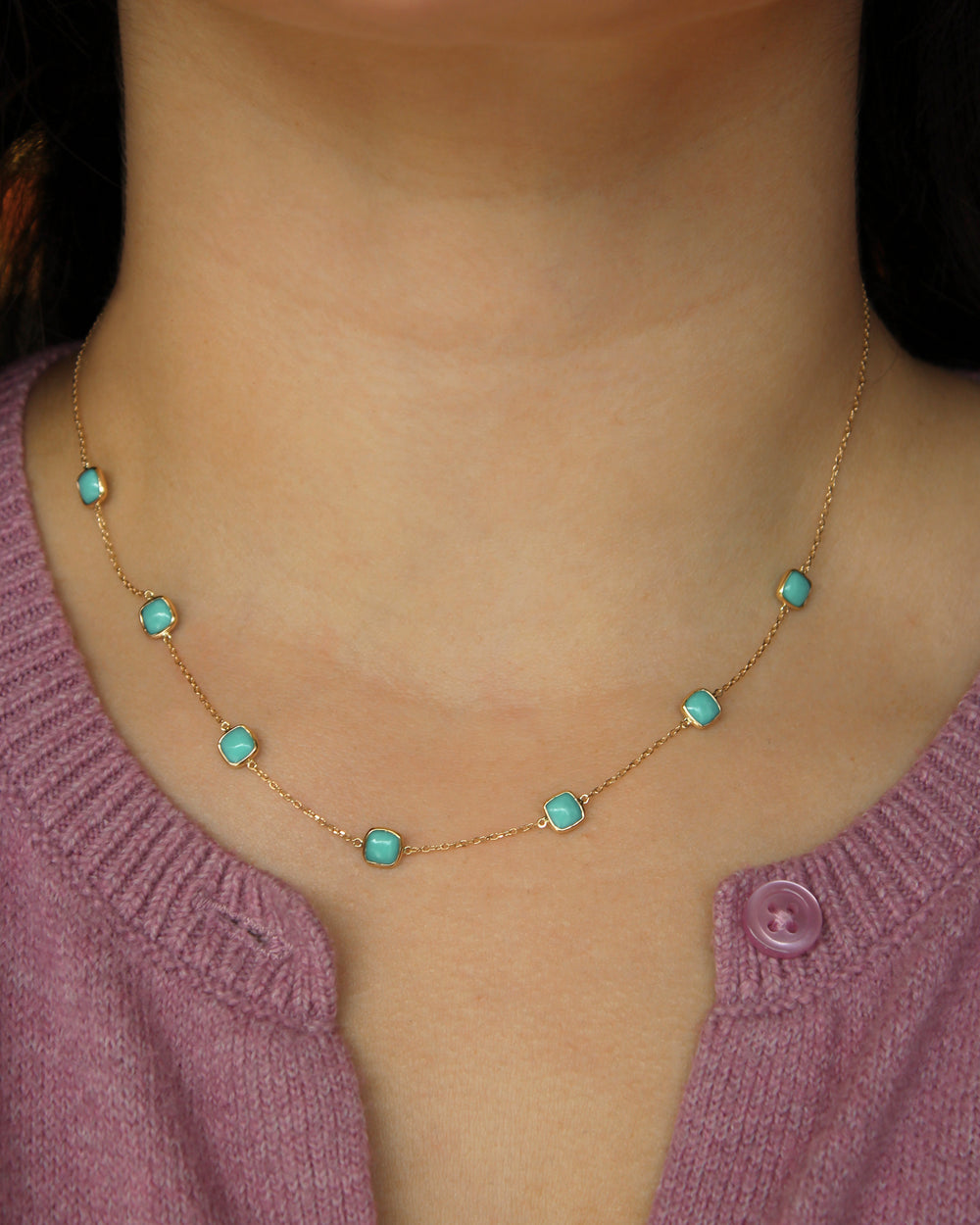 Turquoise Station Necklace