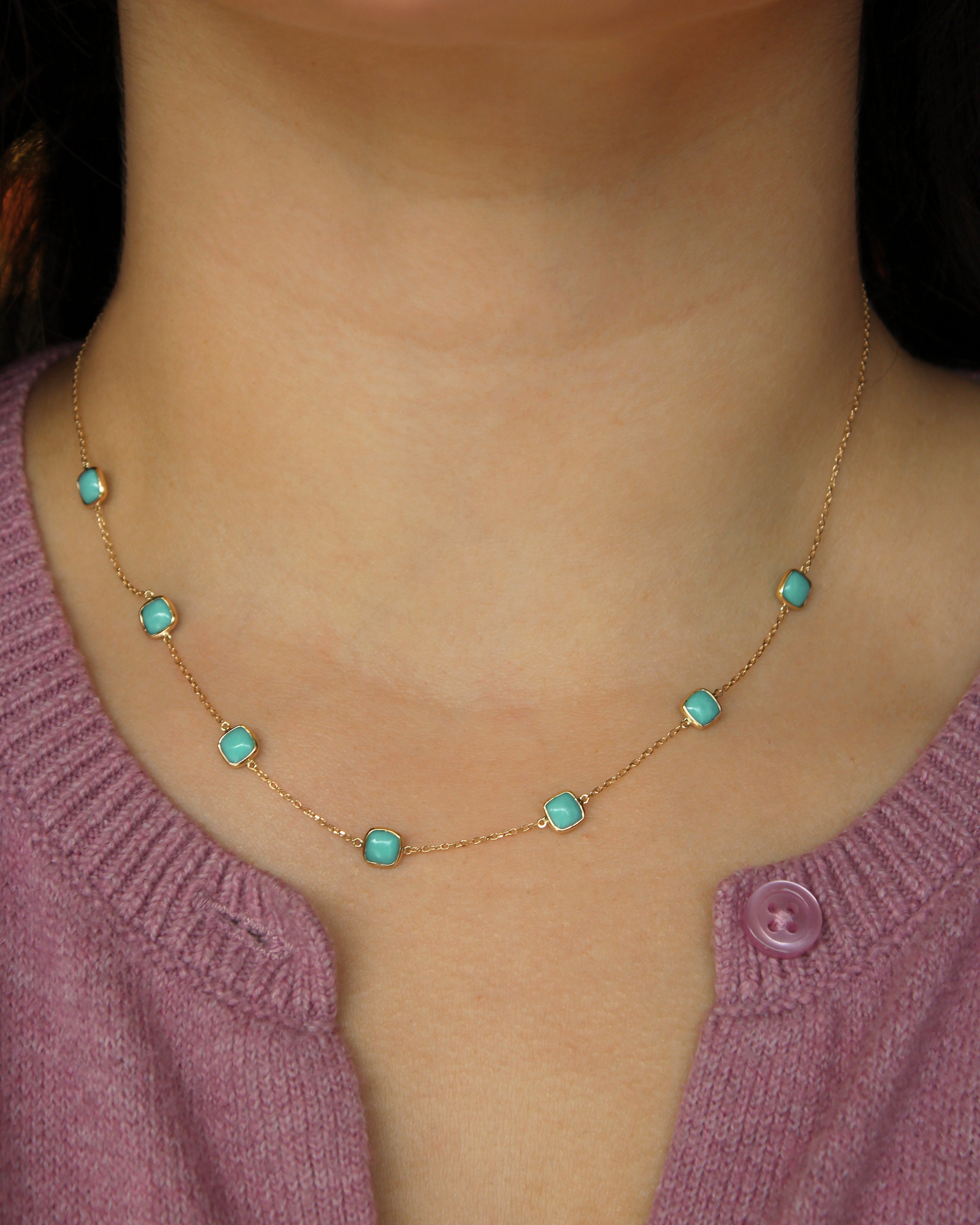 Turquoise Station Necklace