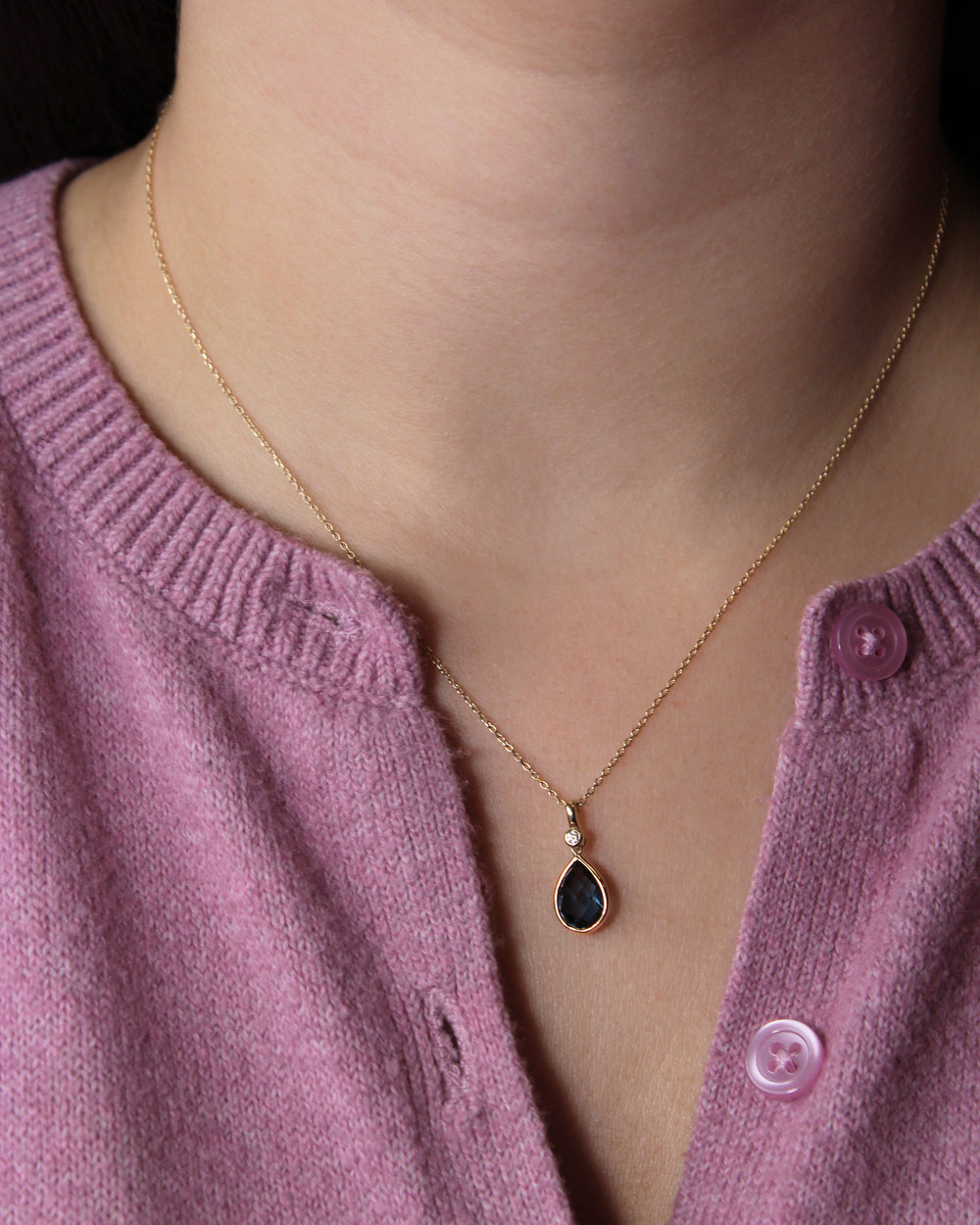 Diamond and Topaz Pendant