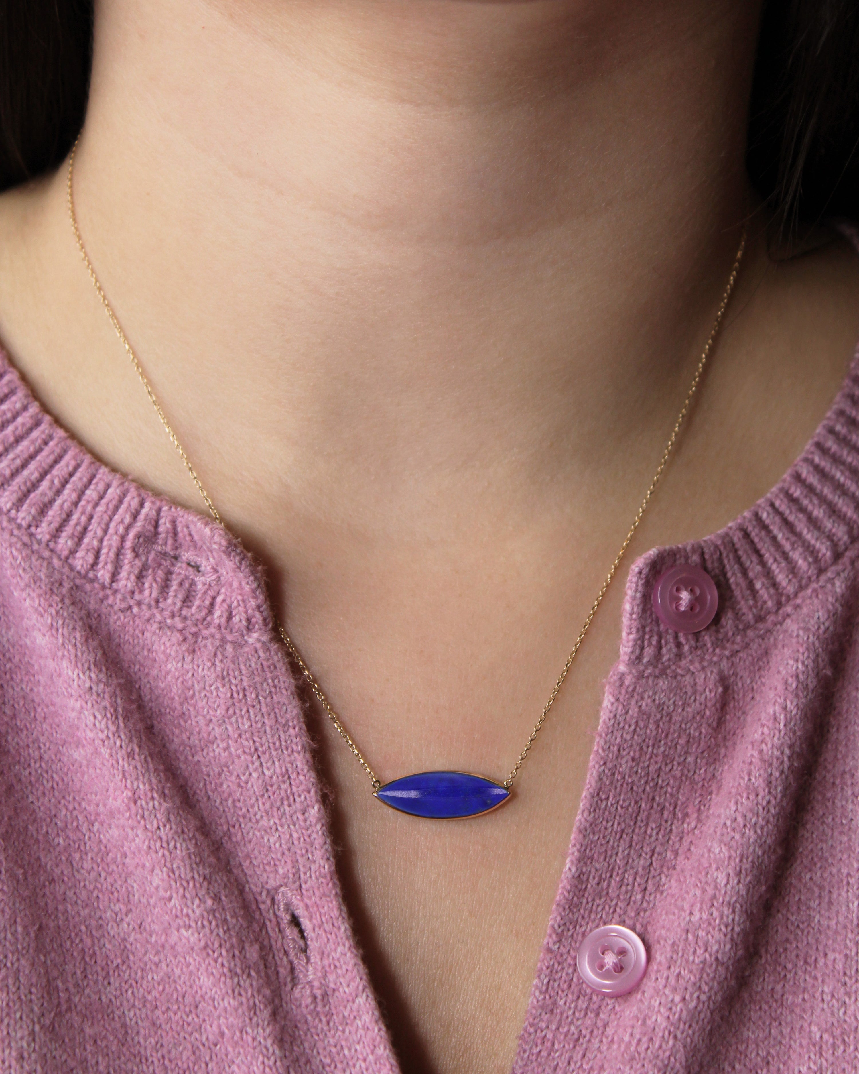 Marquise Lapis Necklace