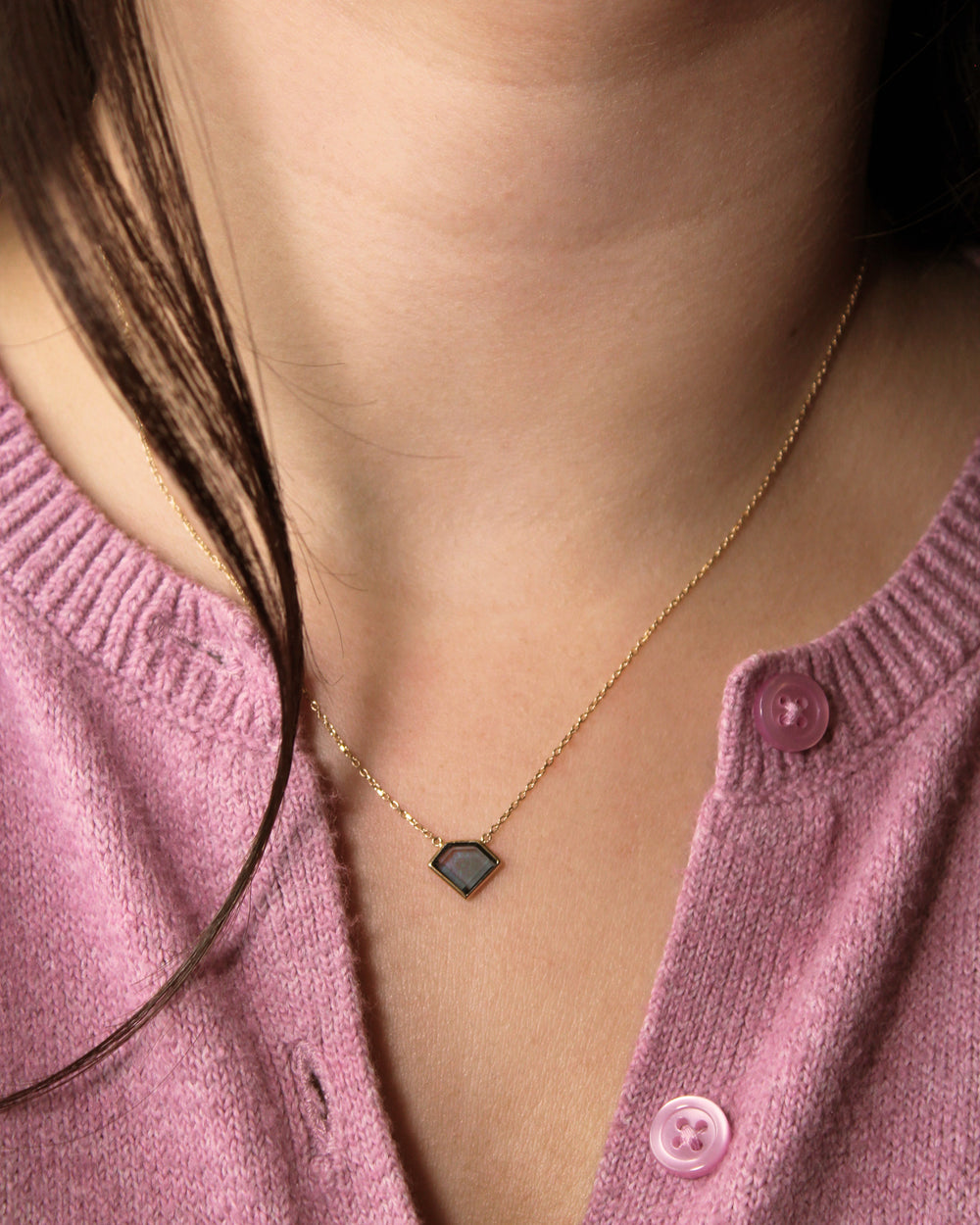 Diamond Shaped Topaz Necklace