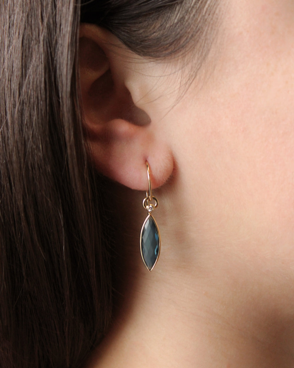 Faceted Marquise Earrings