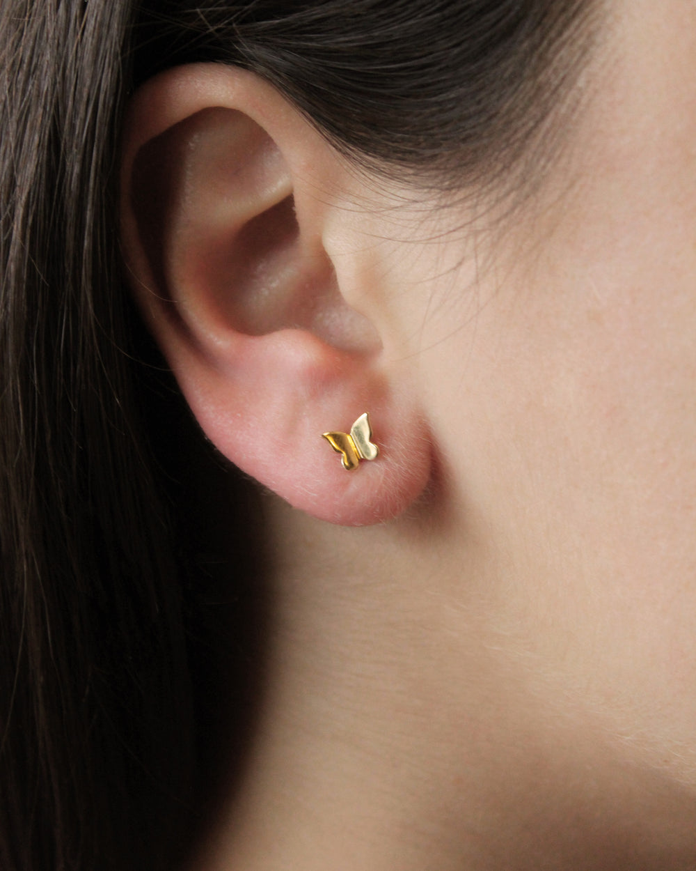Golden Butterfly Stud Earrings