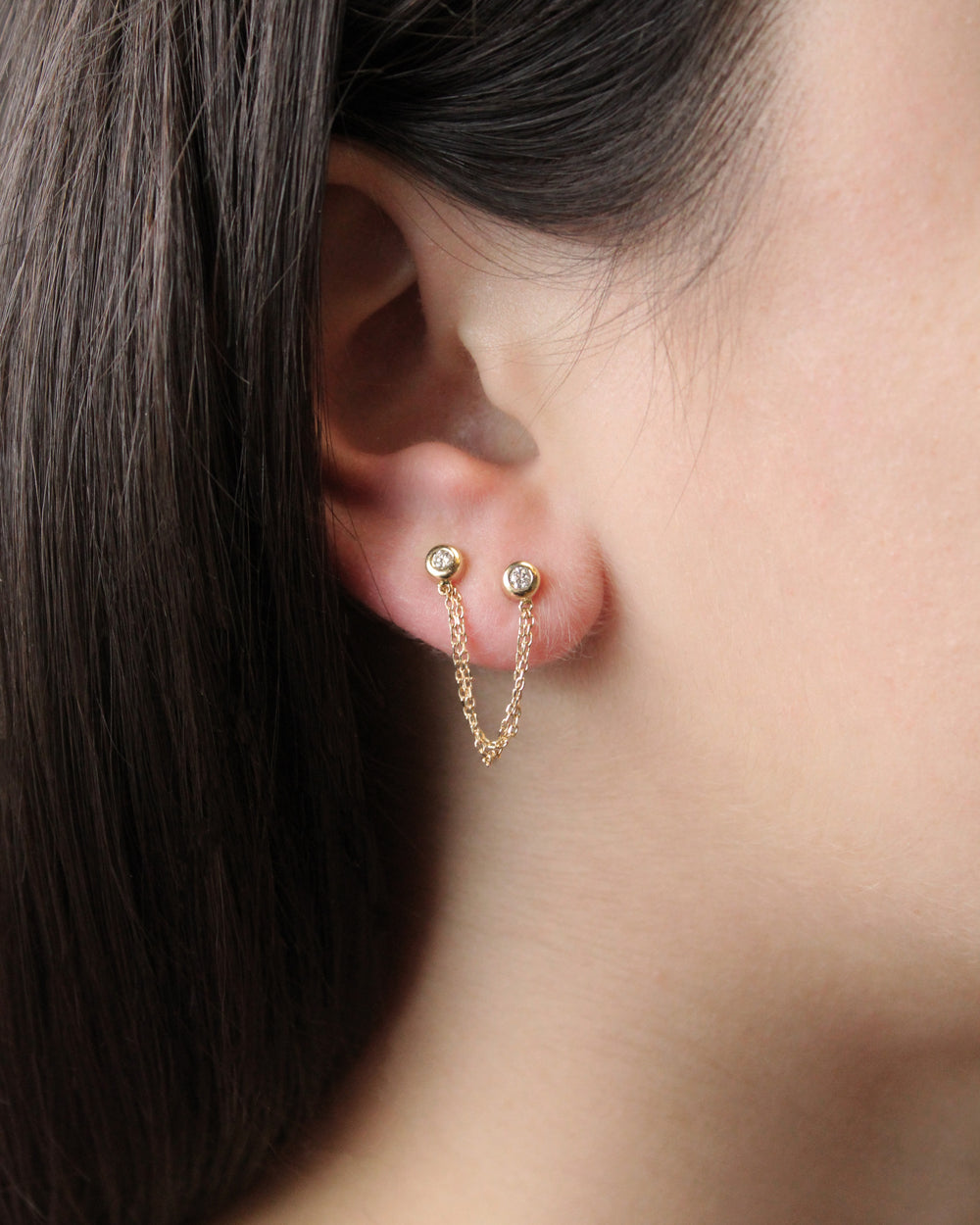 Chained Diamond Earring