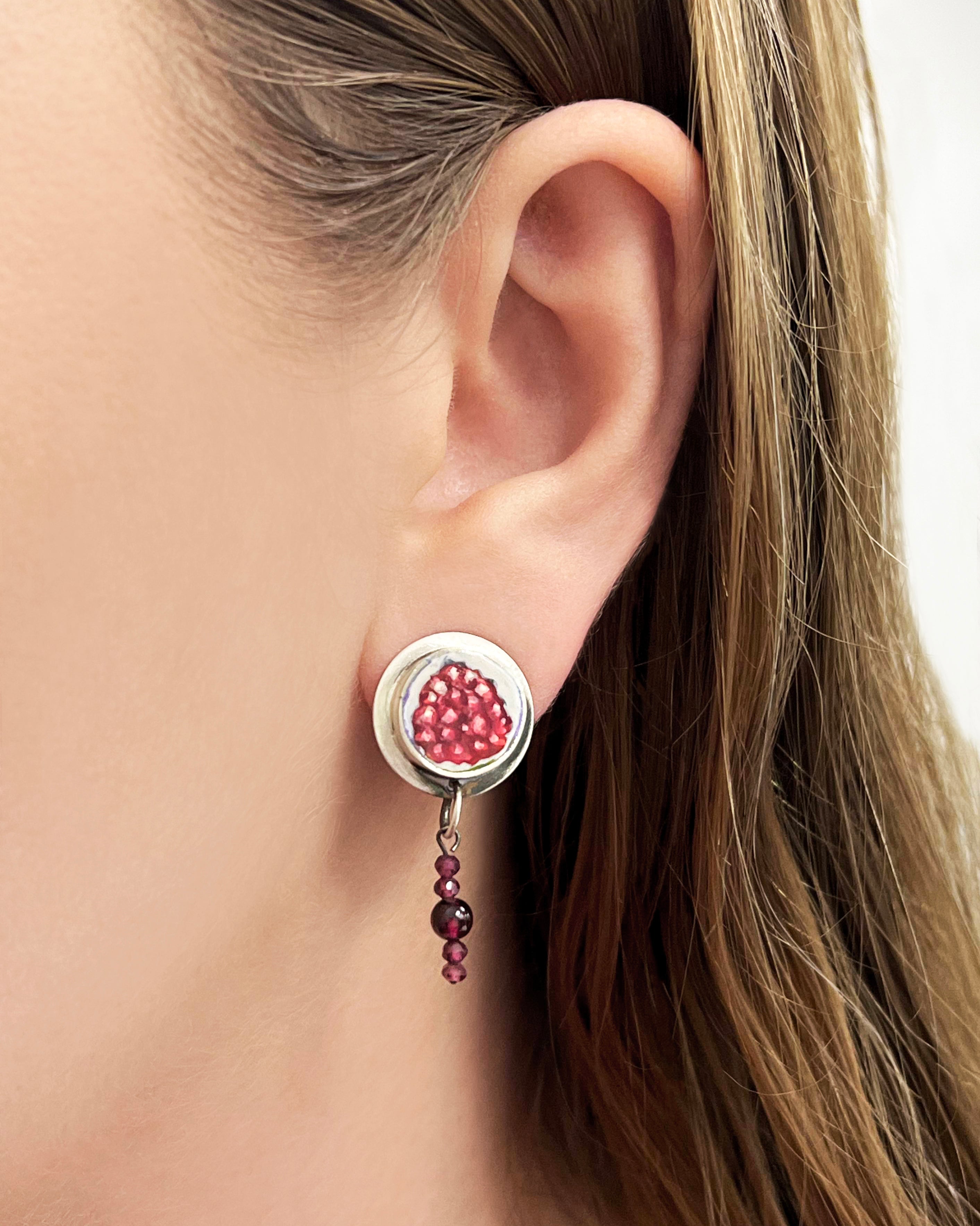 Raspberries Garnet Earrings