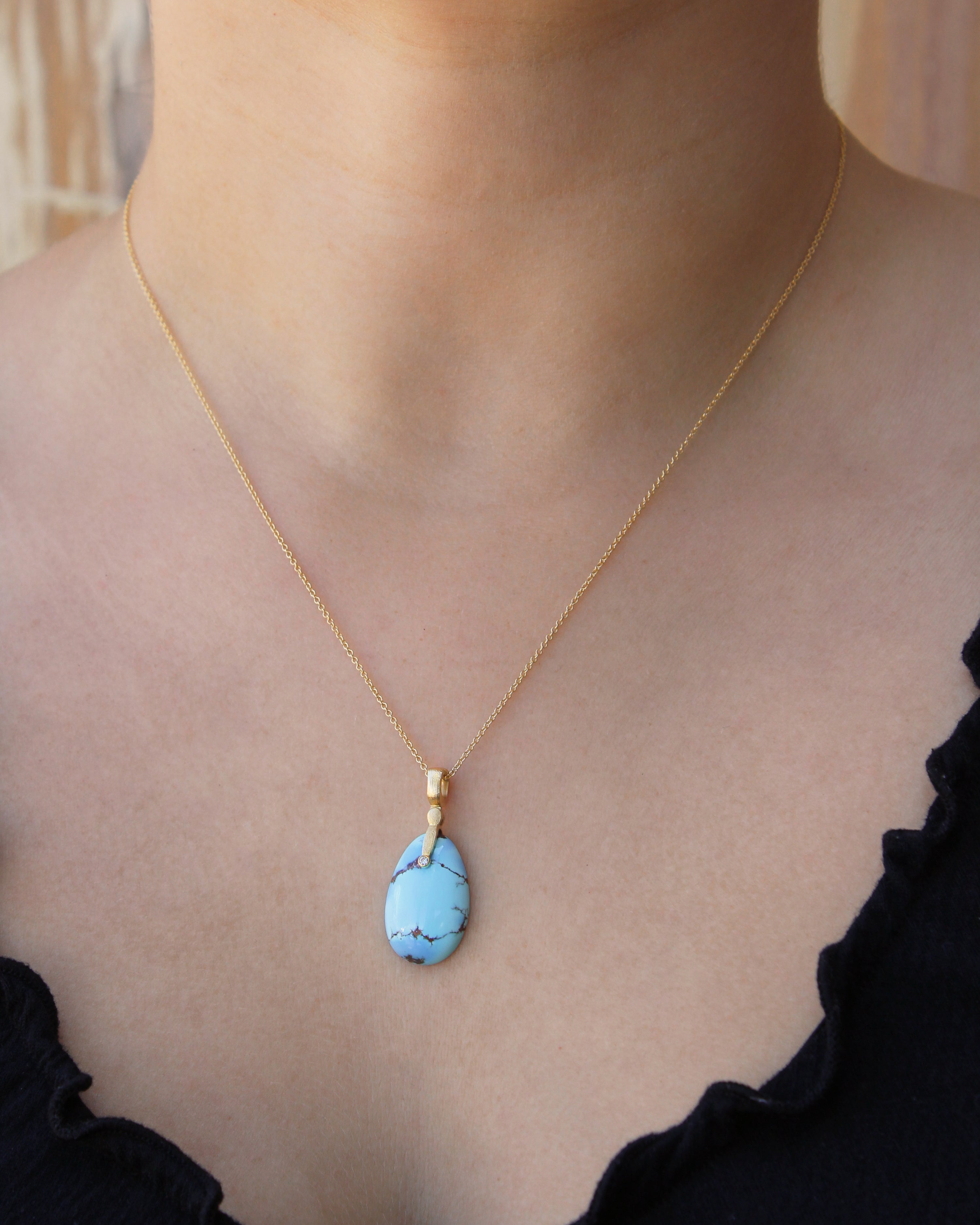 Kazakhstan Turquoise Sticks and Stones Pendant