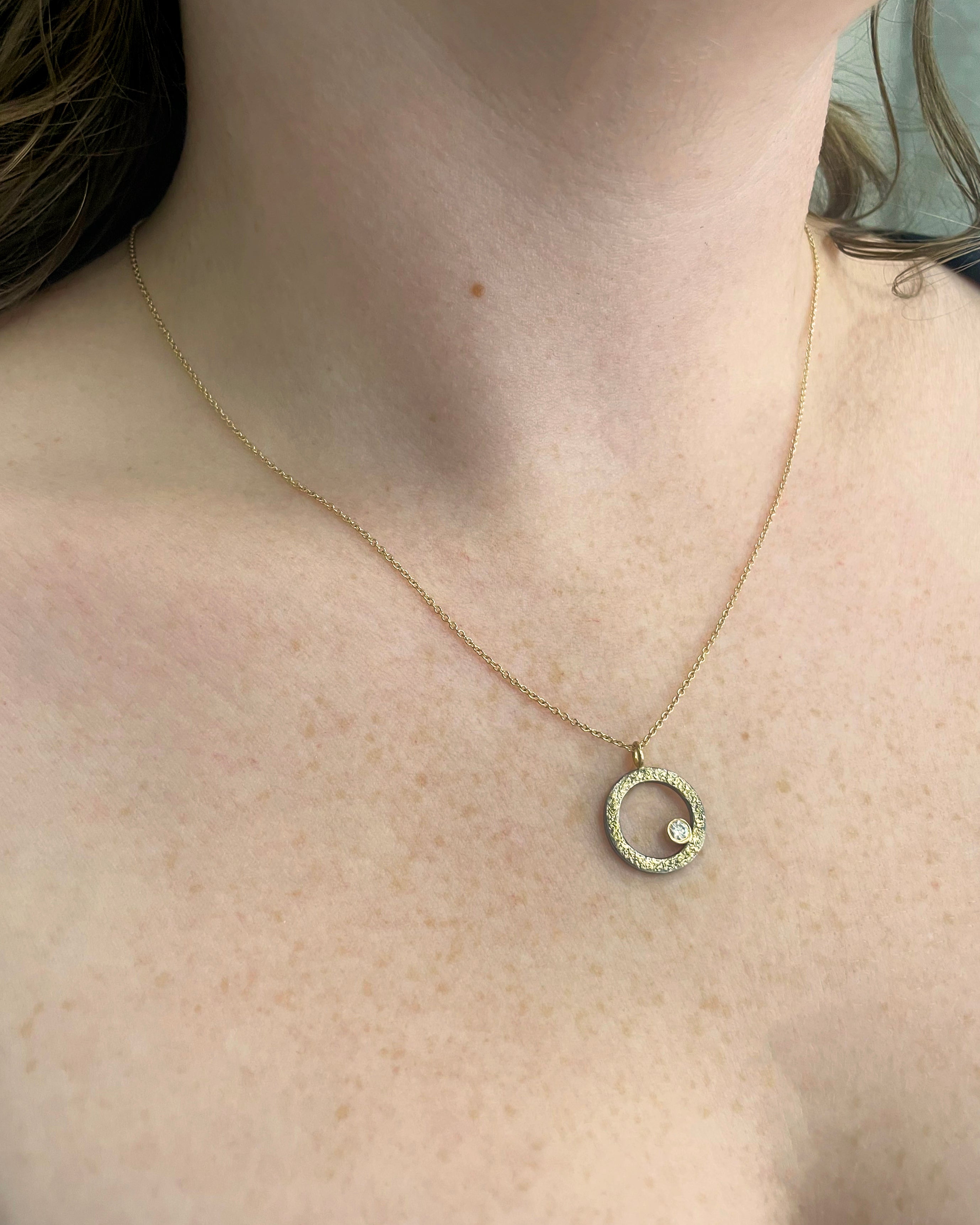 Dusted + Diamond Orb Necklace