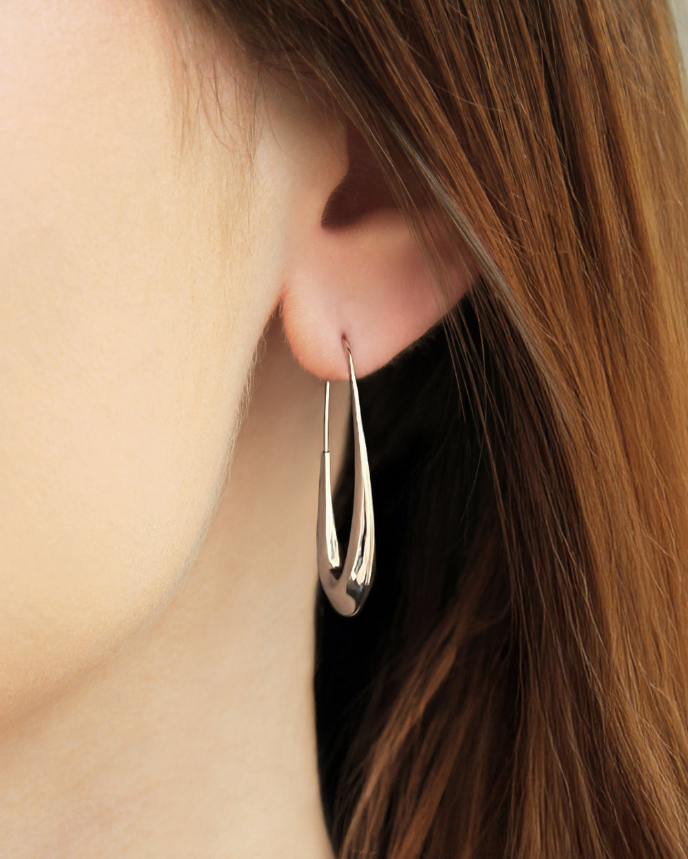Sterling Silver Oval Hoops
