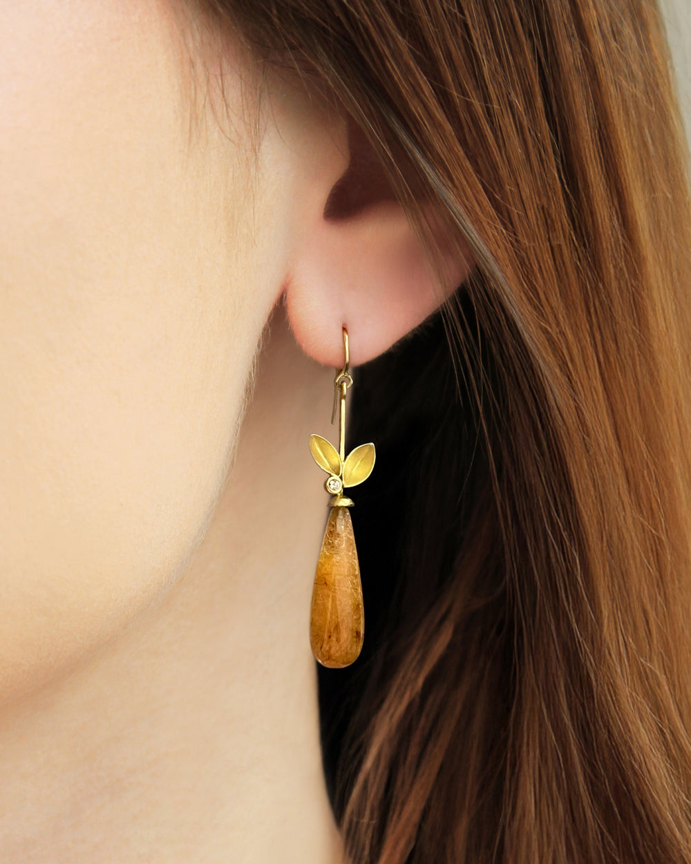 Rutilated Quartz Earrings