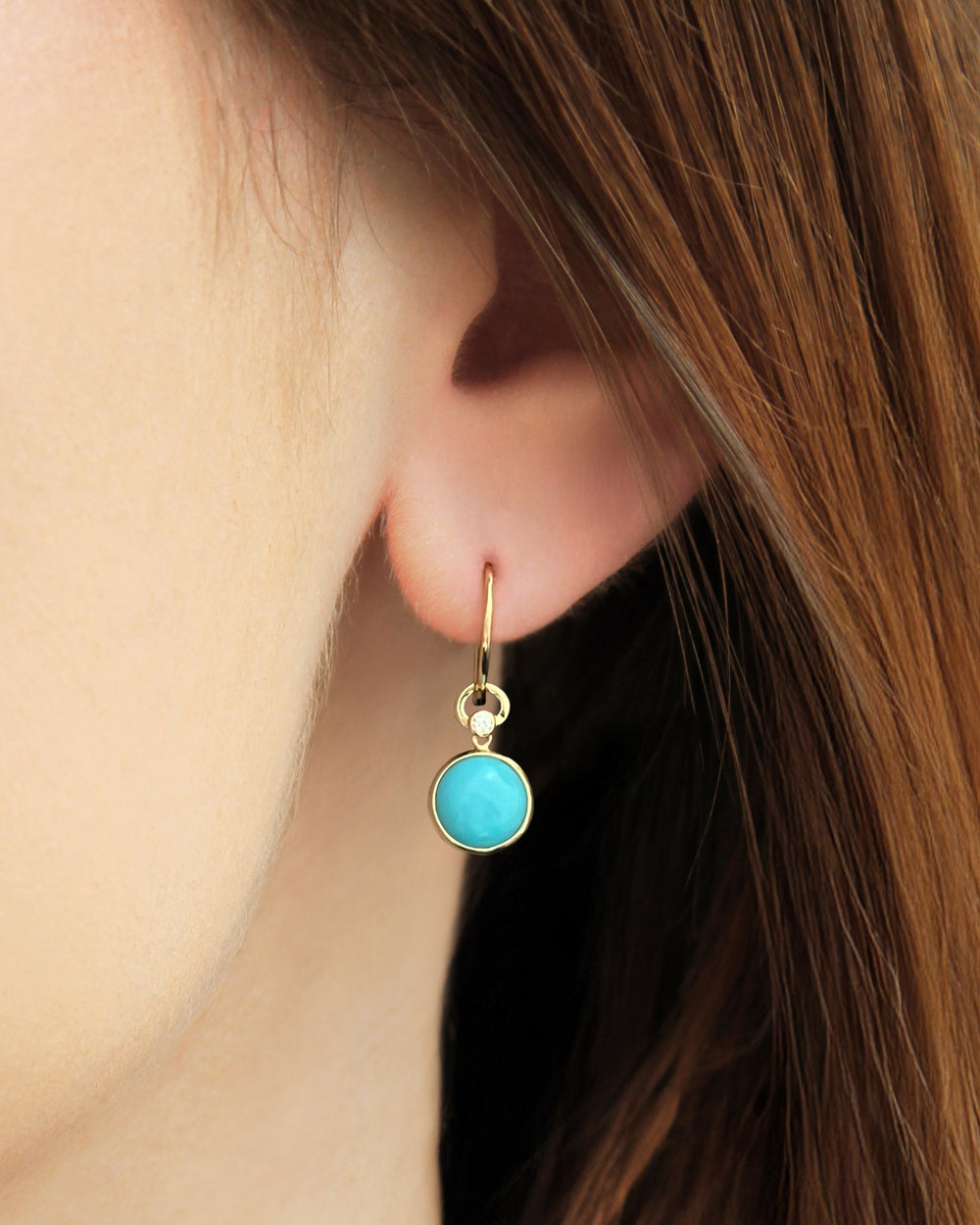 Round Turquoise Earrings