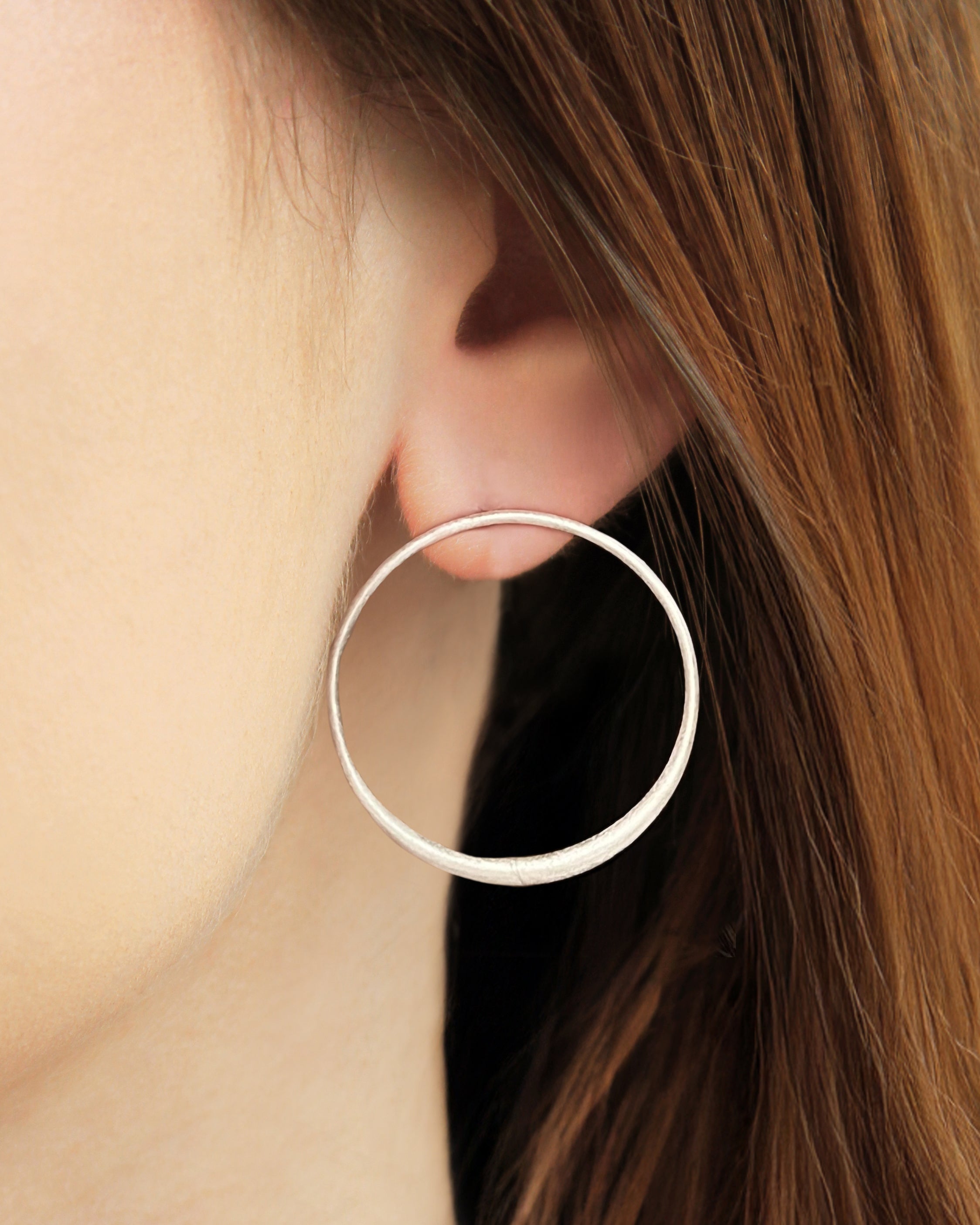 Textured Circle Post Earrings